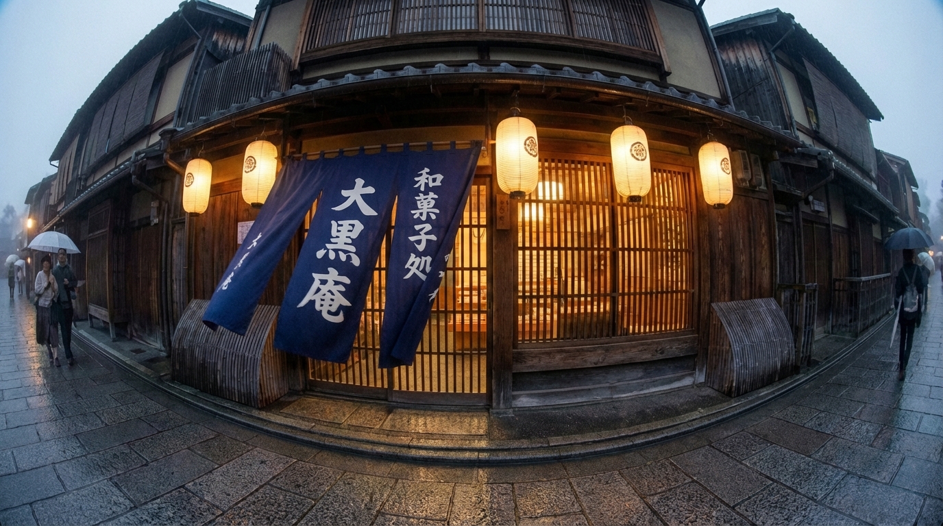 大黒庵 新・店頭（夕暮れ）